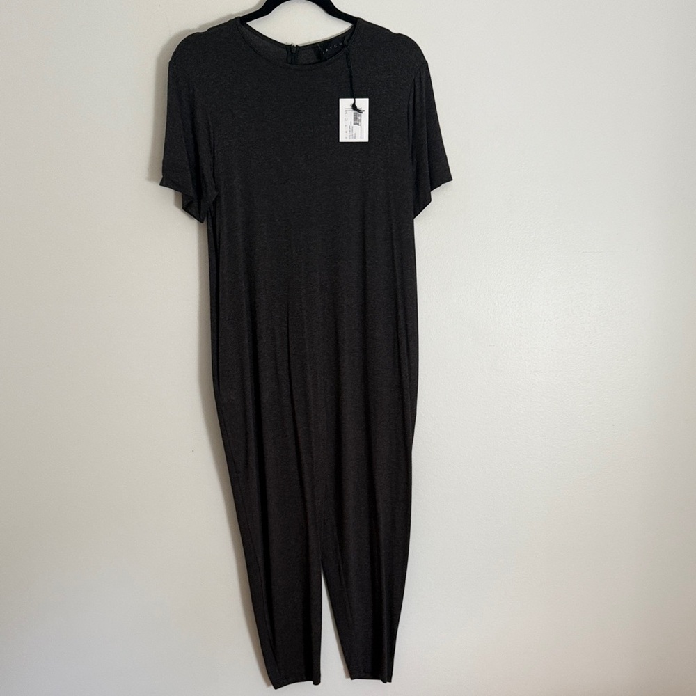 NWT Hatch Charcoal Short Sleeve Jumpsuit Size 0